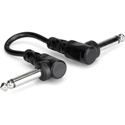 Pedal Patch Guitar Cable 1/4 TS Right-Angle to 1/4 TS Right Angle 6 Inch 6-Pack