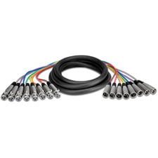8-Channel 3-Pin XLR Male to 3-Pin XLR Female Molded XLR Audio Snake Cables