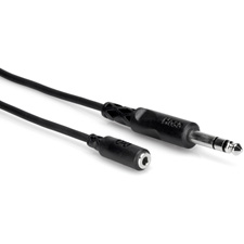 Hosa MEE-325 1/4in TRS Male to 3.5 mm Female Headphone Ext Cable 25 Ft