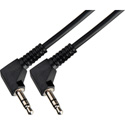 Mini Right Angle Stereo to Mini Right Angle Stereo Audio Cables