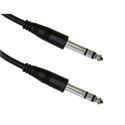 TecNec 1/4in Stereo Phone Male To 1/4in Stereo Phone Male Molded Audio Cable