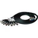 DB25 25-Pin D-Sub Male to 4 Male and 4 Female XLR AES/EBU Multichannel Snake Cables for Yamaha with Gepco Cable