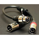 5 Pin ProAudio 523 5-Pin XLR Female to Dual 3-Pin Male Y-XLR Cable 1.5 ft