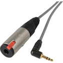 TRS 3.5mm Right Angle Plug to 1/4-inch TRS Female Sound Devices Headphone Adapter Cable