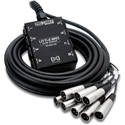 Hosa SH-8X0-25 Pro-Conex Little Bro Sub Snake; 8 x XLR Sends and no Returns; 25 ft