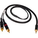 TecNec Premium Y-Cables - 3.5 Stereo Male To 2 - RCA Males