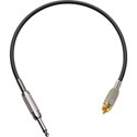 Premium Mono 1/4in to RCA Audio Cable