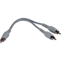 Y-Cable RCA to Dual RCA 6in Y-Cable