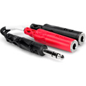 Y-SPS-2SPF 1/4 Inch TRS Stereo Male to 1/4 Inch Dual Mono Female Y-Cable 6 Inch