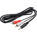 TecNec YA-101 3.5mm Stereo Mini Male to 2 RCA Males 6 Foot
