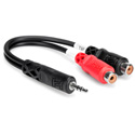 Mini Stereo Male To Dual RCA Female Y-Cable 4 Inch