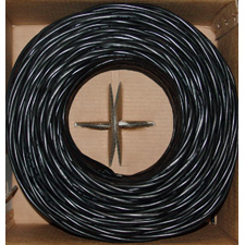 CAT5E UTP Bulk Cable Solid; 350MHz / 24 AWG 1000 Foot Black