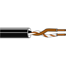 Belden 1353A Stranded 24AWG Bonded AES/EBU Digital Mic Cable - 500 Foot - Black