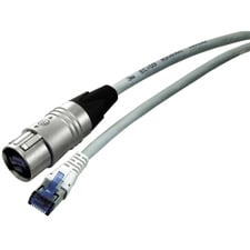 Neutrik NKE6S-3-WOC Patch Cable- Preassembled with CAT6 etherCON On One Side and Standard RJ45 on the Other; 3M