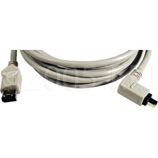 Right Angle 4-Pin Firewire to Standard 6-Pin Firewire Cables