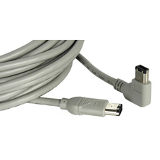 Right Angle 6-Pin Firewire to Standard 6-Pin Firewire Cables
