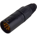 Neutrik NC5MX-B 5-Pin XLR-M Cable Plug w/Black Shell & Gold Contacts