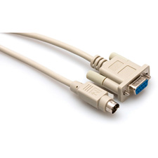 Hosa DBK-103 Synthesizer Controller Cable; 8-pin Mini-DIN to DE9; 3 ft