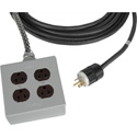 Stage Systems Power Cables with Quad Box - 20 Amp