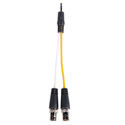Delvcam Dual BNC Female to 3.5mm Male 6 Inch Looping Video Cable