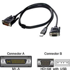 M1 to VGA Male With USB Cable In Different Lengths 3/6/10/15 Foot Lengths
