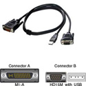 M1 to VGA Male With USB Cable In Different Lengths 3/6/10/15 Foot Lengths
