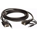 15-Pin High Density with 3.5mm Mini Stereo Male to Male Combo VGA Cables by TecNec