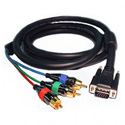 RGB Video Cable w/ HD15 Male to 3 RCA Males