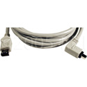 Right Angle 4-Pin Firewire to Standard 6-Pin Firewire Cables