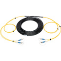 Hybrid Fiber Systems 2-Channel Tactical Fiber Optical Snake Cables with ST or LC Connectors