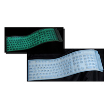 Full Size 109 Key Flexible Roll-Up USB Keyboard With Illuminated Keys