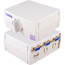 2-Port USB/VGA A-B Manual KVM Switcher