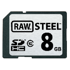 Hoodman RAWSDHC8GBST Raw Steel Class 10 SDHC Card 8GB