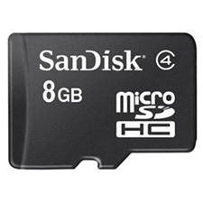 SanDisk 8GB microSD High Capacity (microSDHC) Card - (Class 4)