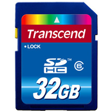 Transcend 32GB Secure Digtial High Capacity (SDHC) Card - Class