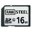 Hoodman RAWSDHC16GBST Raw Steel Class 10 SDHC Card 16GB