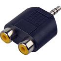 Mini Stereo Male to Dual RCA Female Audio Adapter