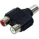 RCA (Phono) Female To 2 RCA Females Adapter