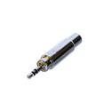Rean NYS227 3.5mm Stereo Male to 1/4 Stereo Female Cable End Connector - Nickel-Silver