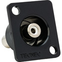 TecNec RE-PFBL Plastic Recessed Panel Mount RCA Feedthru Connectors D Series