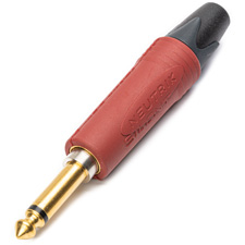 Neutrik NP2X-AU-SILENT 2 Pole 1/4 Inch Phone Plug with Gold Contacts and Silent Switch