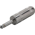 Switchcraft 70 Jumbo 1/4 Inch Mono 2 Conductor Cable Mount Plug / Nickel Metal Handle with Screw Terminals
