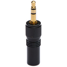 Locking 3.5mm Stereo Audio Plug Black