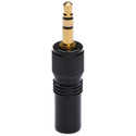 Locking 3.5mm Stereo Audio Plug Black