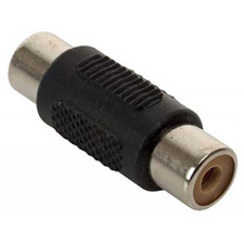RCA Female to RCA Female Barrel Adapter With Plastic Shell and Nickel Contacts