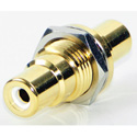 Switchcraft BPJJ03AUX RCA Rear Mount Female Feedthru Jack - Gold / White