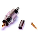 FULL CRIMP RCA PLUG FOR MINI RG59 - 8218