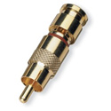 White Sands RCAFPSLC59G Full Size RCA Male Fixed Pin Compression Connector -Gold