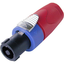 Neutrik NL4FX-2 Speakon Lockable 4 Pole Cable Connector with Red Bushing
