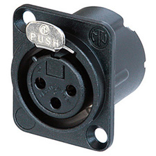 Neutrik NC3FD-LX-BAG & NC3MD-LX-BAG XLR Solder Cup Connectors - Black